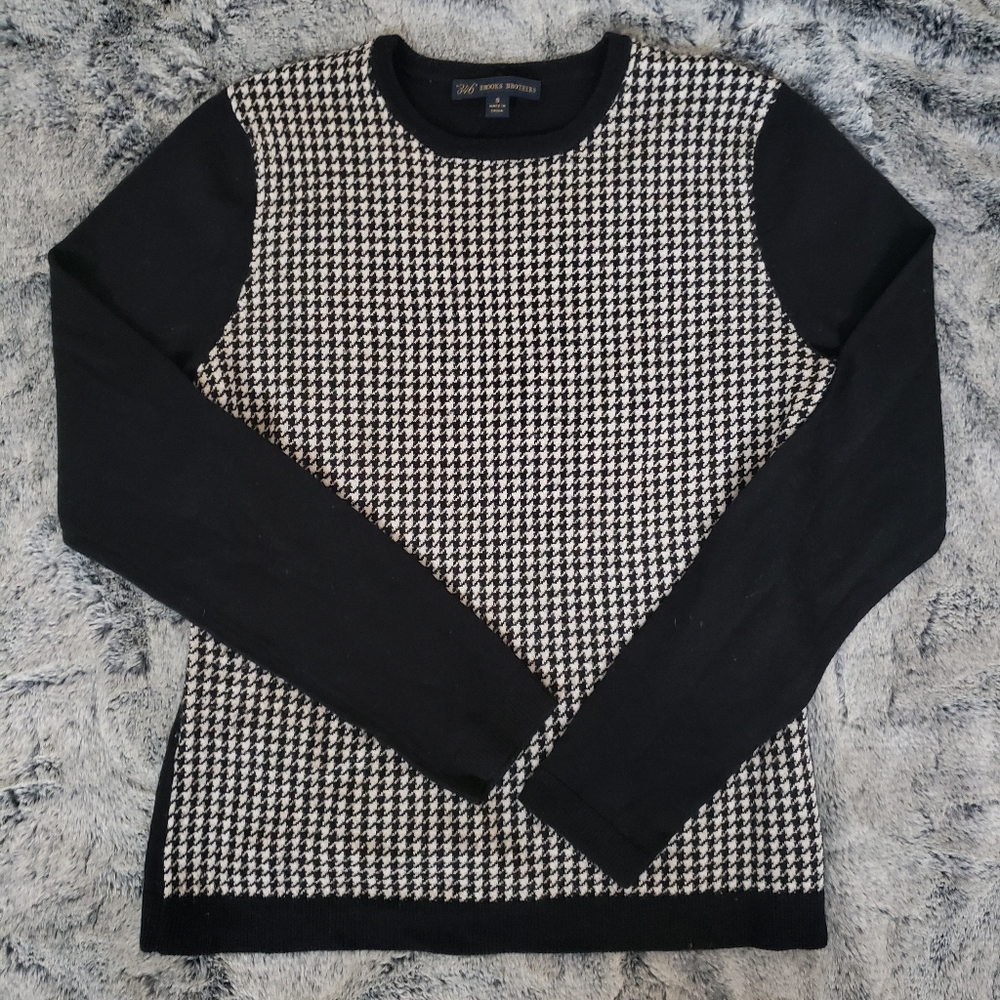 Brooks Brothers houndstooth sweater.